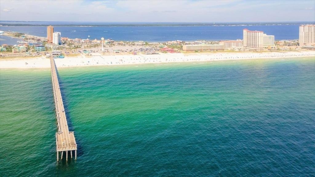 Ocean Front Penthouse Suite Panoramic Views Of Gulf,Pensacola Beach,Pier, & Bay المظهر الخارجي الصورة